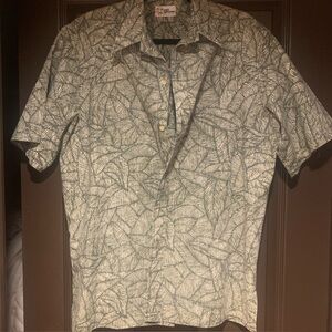 Reyn Spooner men’s Hawaiian Traditionals Leaf pattern L green cotton
